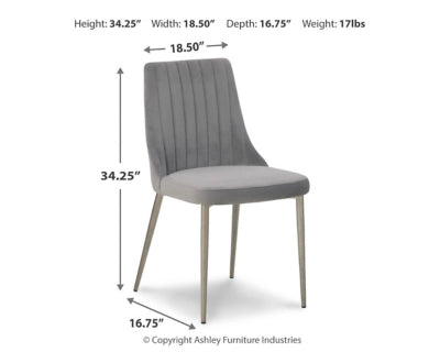 RENTAL-Barchoni Dining Chair with Velvet Upholstery