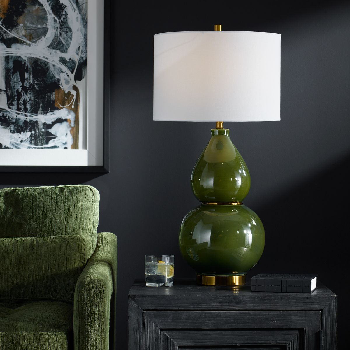 Uttermost - Gourd Table Lamp, Green