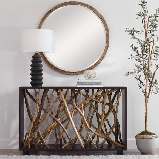 Uttermost - Teak Maze Console Table
