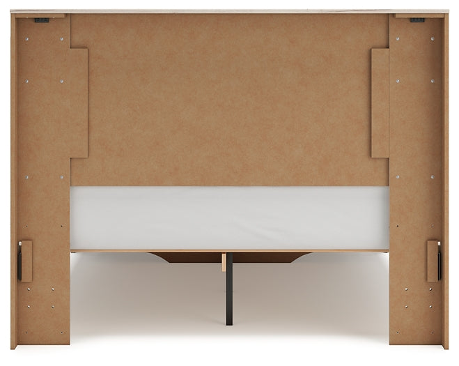 Lawroy Queen Panel Headboard with Mirrored Dresser and Chest