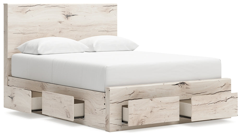 Lawroy Queen Panel Storage Bed with Mirrored Dresser and Chest