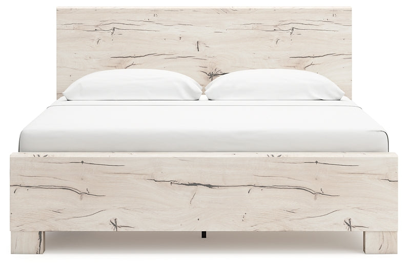 Lawroy King Panel Bed with Mirrored Dresser, Chest and Nightstand