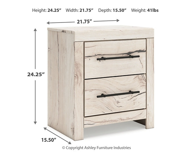 Lawroy King Panel Storage Bed with Mirrored Dresser, Chest and Nightstand