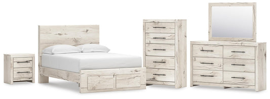 Lawroy Full Panel Storage Bed, Dresser, Mirror, Chest and Nightstand