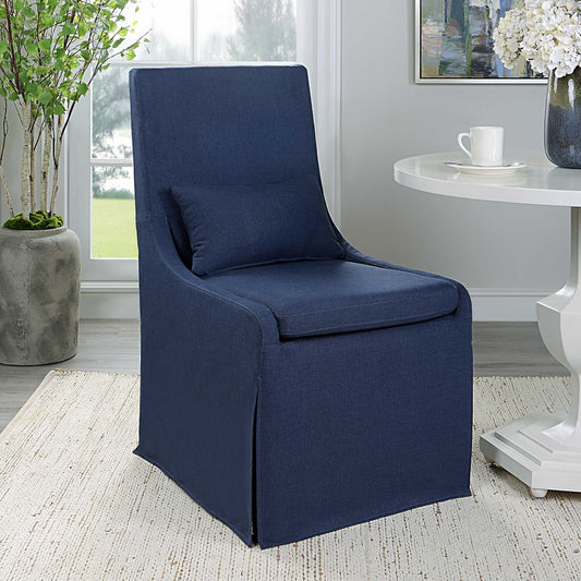 Uttermost - Coley Armless Chair, Denim