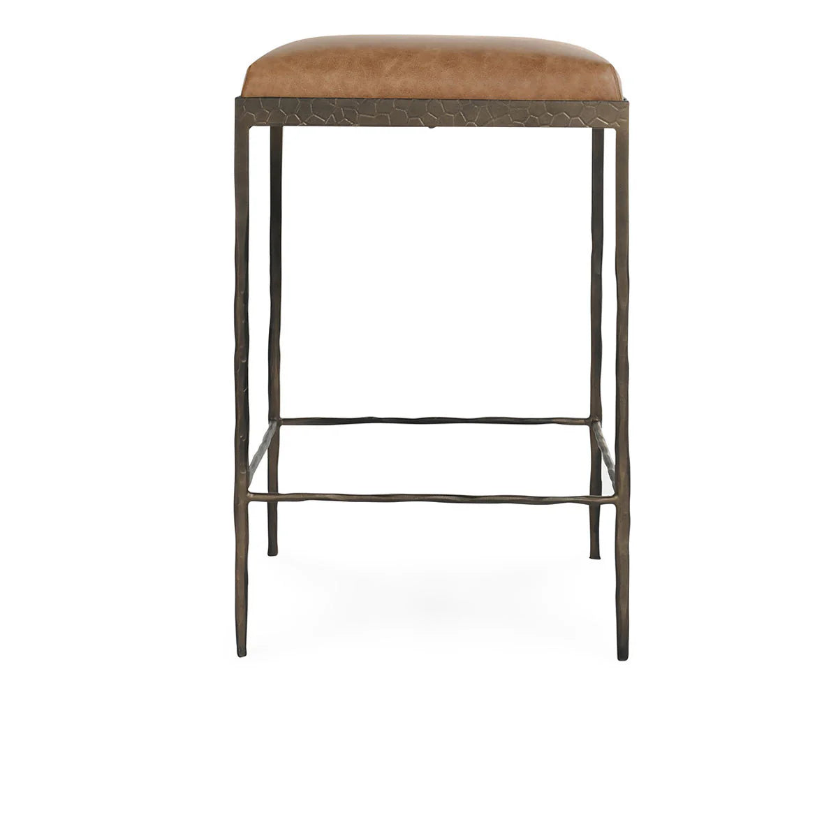 Classic Home Brand - Bose Leather Counter Stool, Sedona Brown