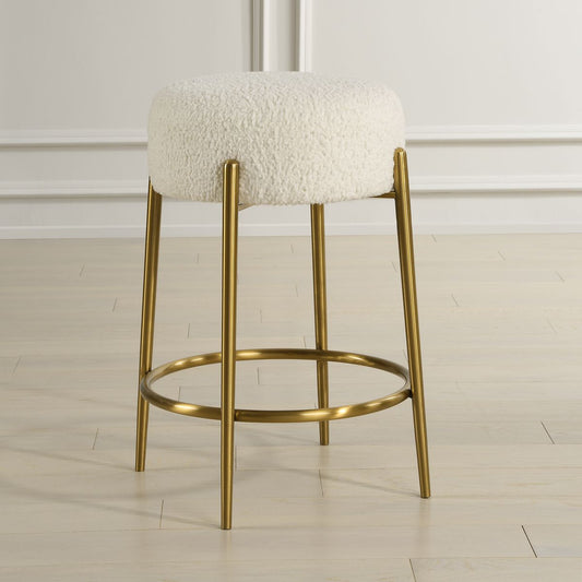 Uttermost - Arles Counter Stool, Brass
