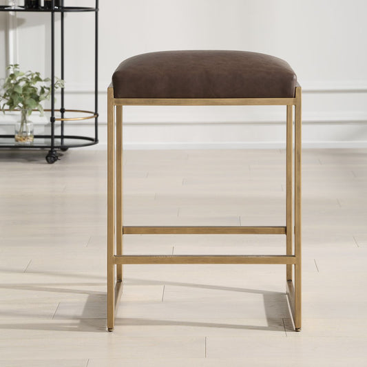 Uttermost - Atticus Counter Stool, Gold