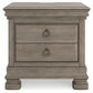 Lexorne King Sleigh Bed with Mirrored Dresser, Chest and Nightstand