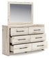 Lawroy Queen Panel Bed with Mirrored Dresser and Nightstand