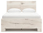 Lawroy Queen Panel Bed with Mirrored Dresser and Nightstand