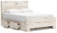 Lawroy Queen Panel Bed with Mirrored Dresser and Chest