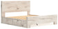 Lawroy King Panel Bed with Mirrored Dresser, Chest and Nightstand