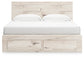 Lawroy King Panel Storage Bed with Mirrored Dresser, Chest and Nightstand