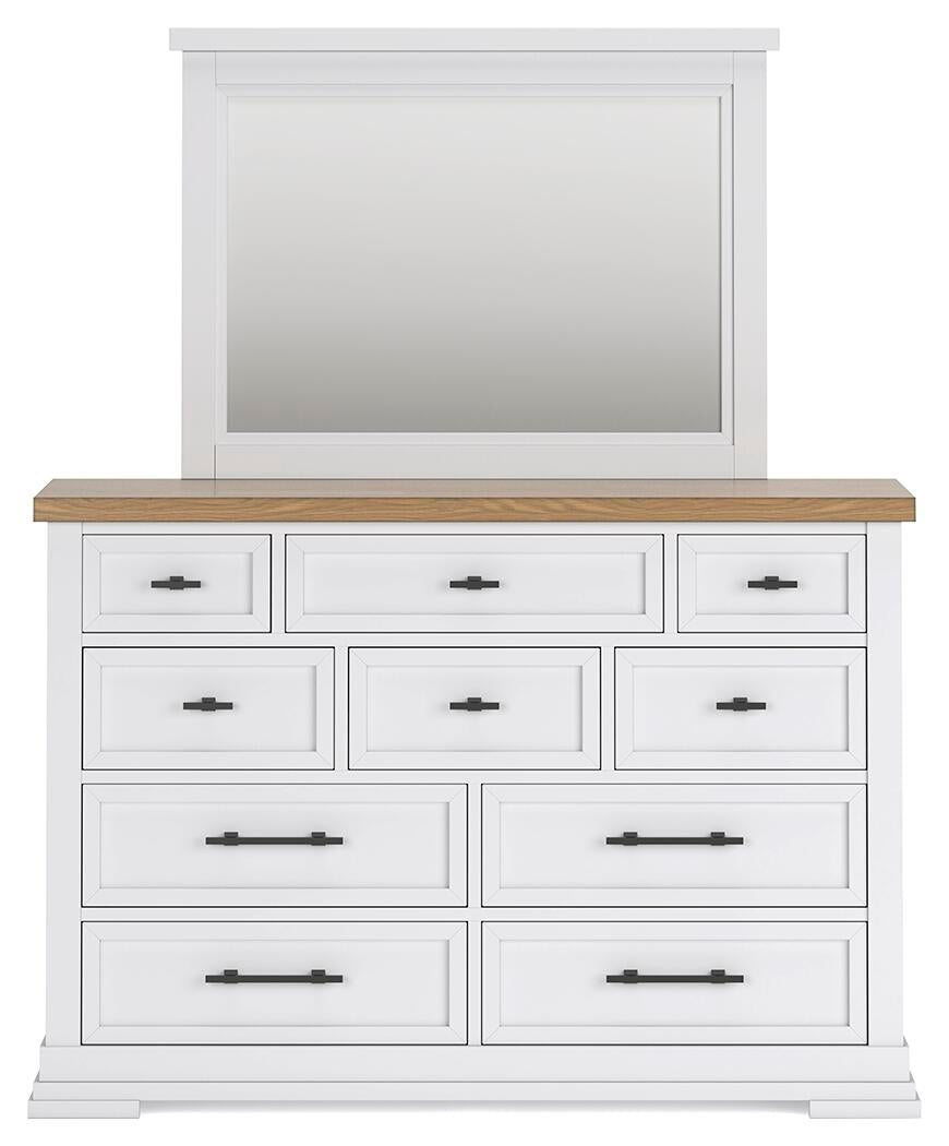 Ashbryn Queen Panel Storage Bed, Dresser, Mirror, Chest and Nightstand