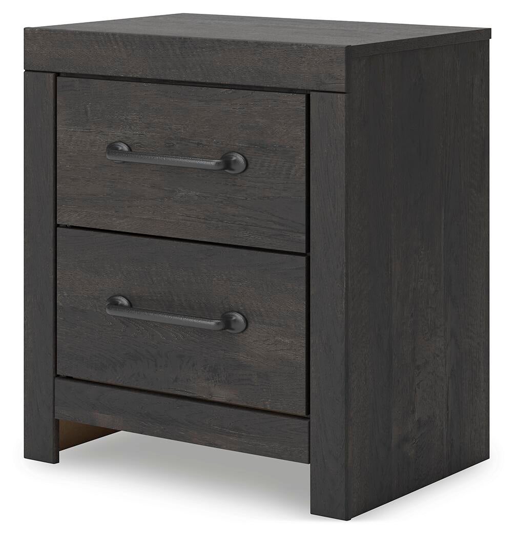 Hollivern King Panel Bed, Dresser, Mirror, Chest and Nightstand