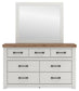 Savonport King Panel Bed with Storage, Dresser and Mirror