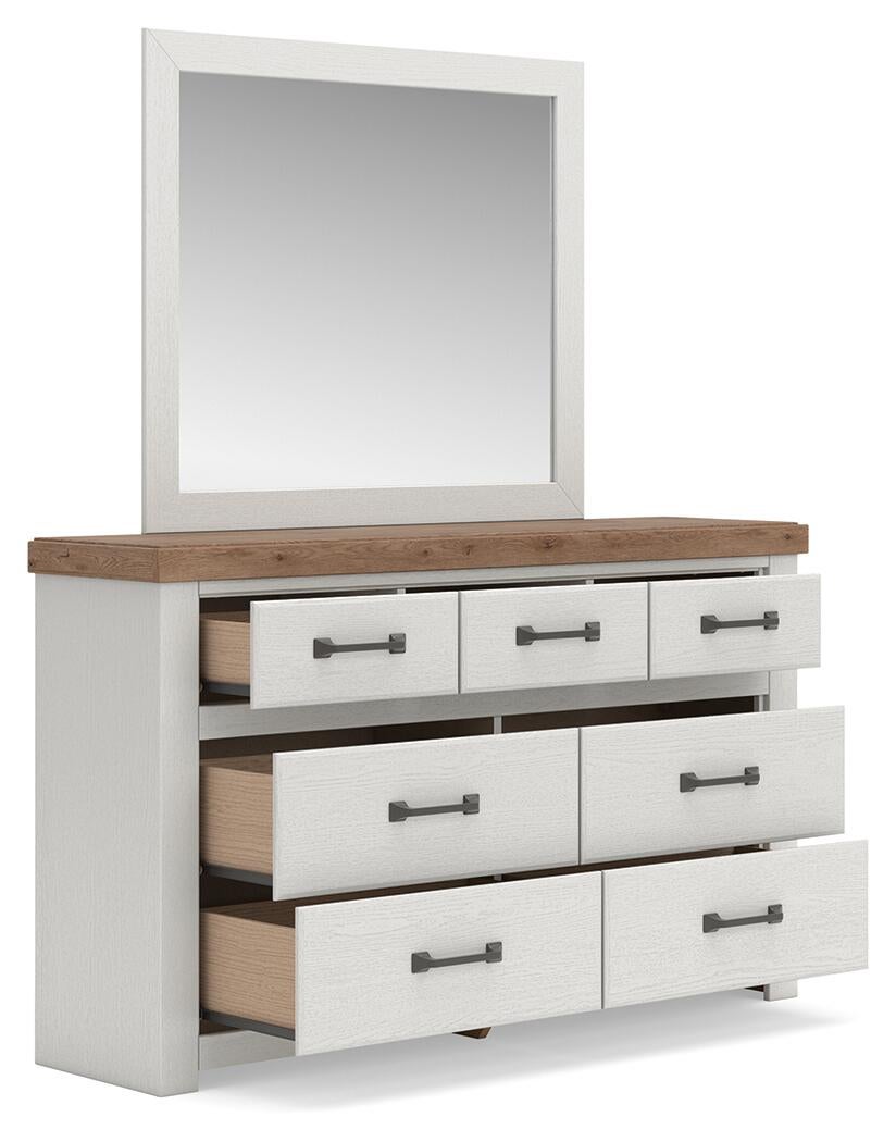 Savonport Queen Panel Bed. Dresser, Mirror and Nightstand