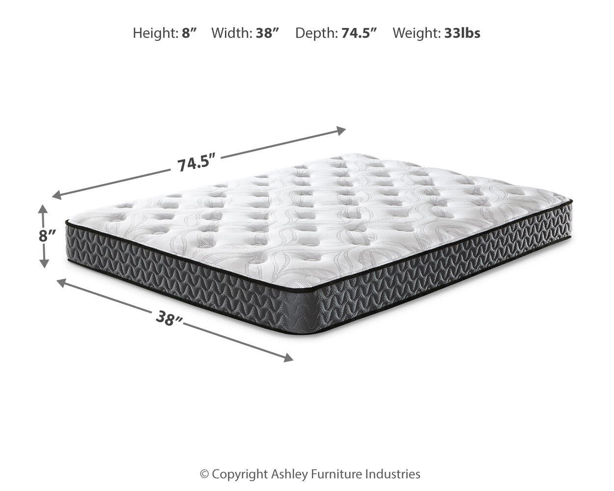 Ashley Express - 8 Inch Bonnell Hybrid Twin Mattress