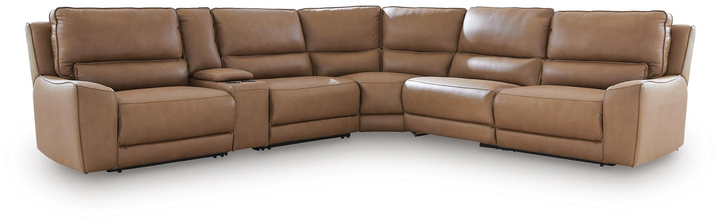DeepWakes 6-Piece Reclining Sectional with Storage Console