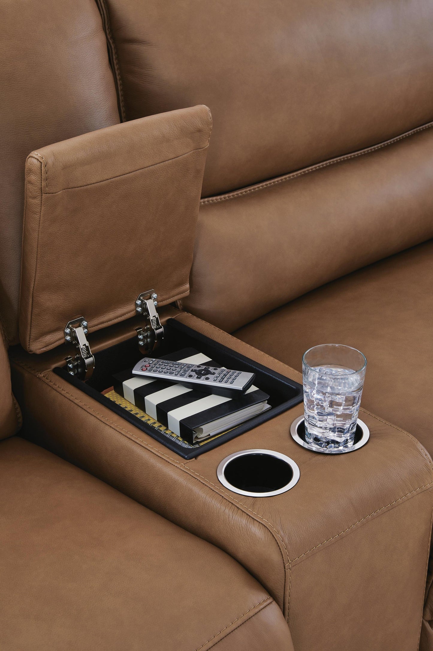 DeepWakes 6-Piece Reclining Sectional with Storage Console