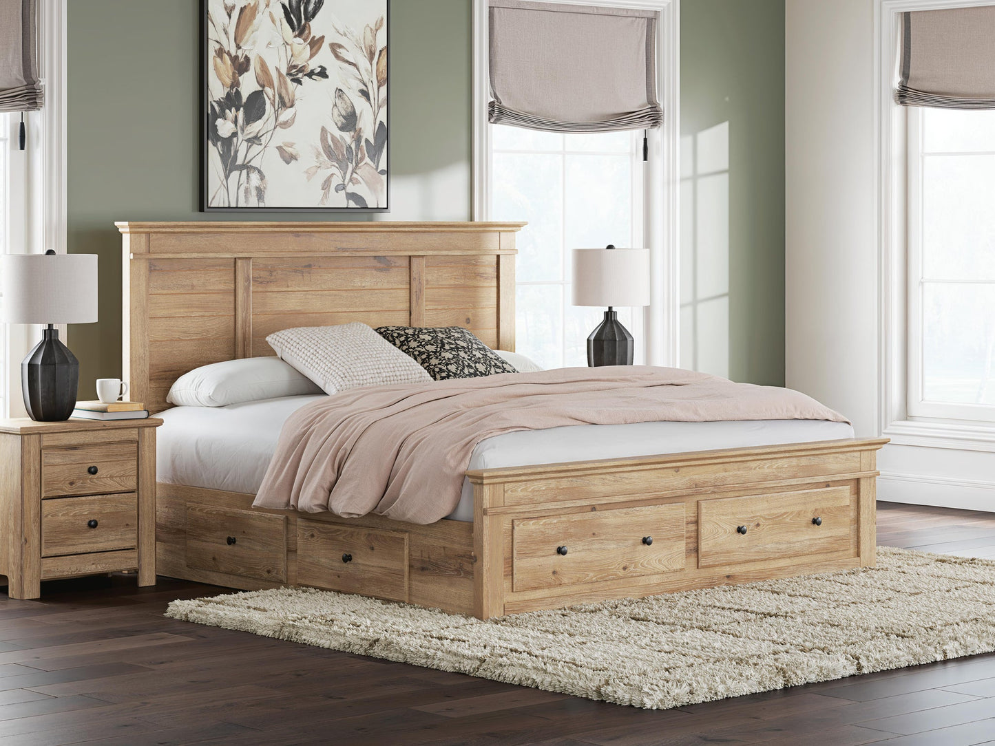 Makidern King Panel Storage Bed