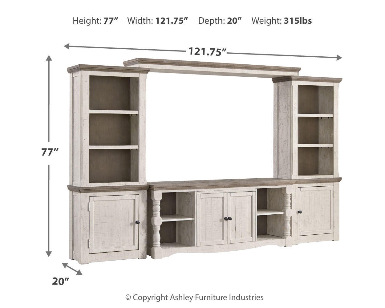 Ashley Express - Havalance 4-Piece Entertainment Center