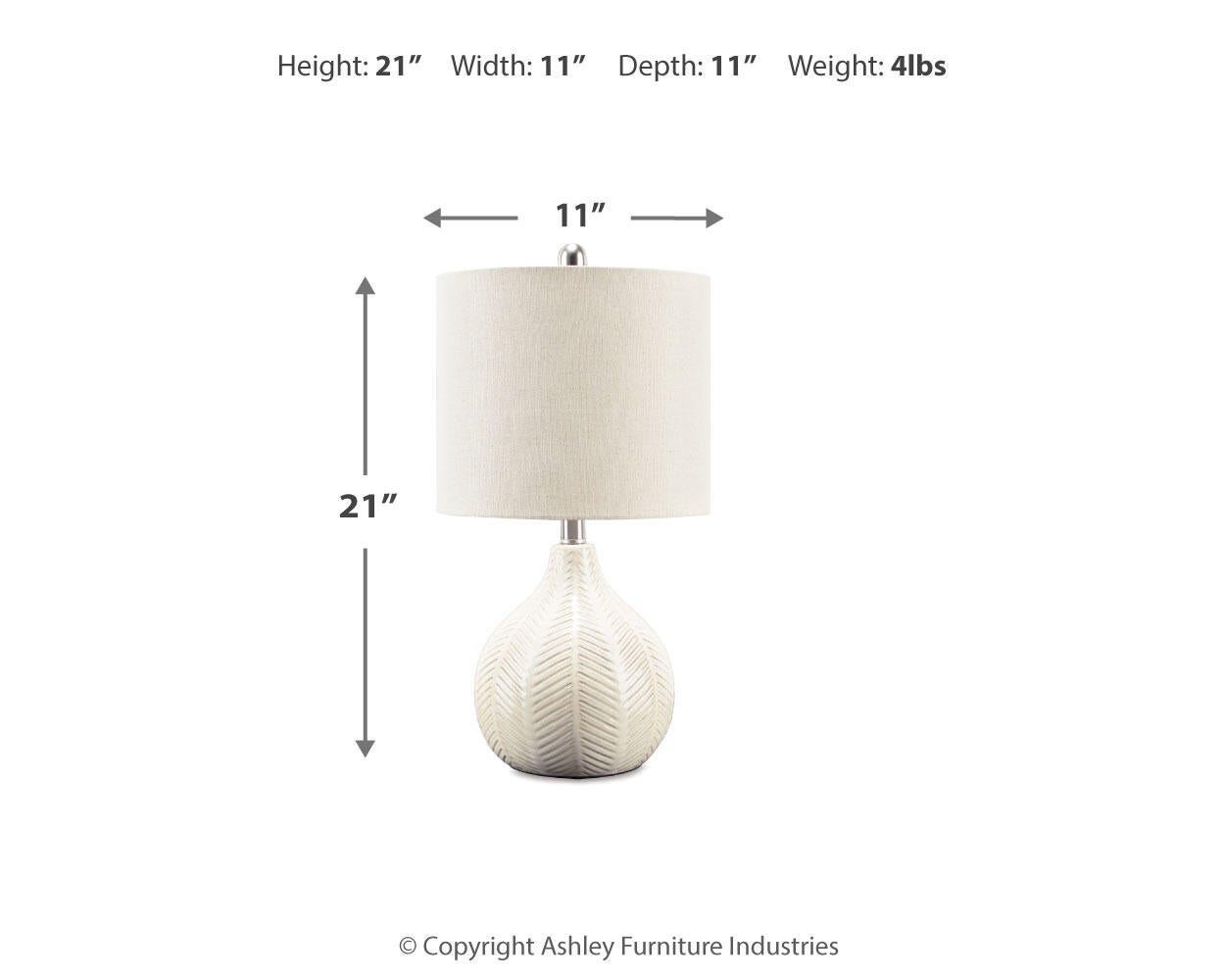 Ashley Express - Rainermen Ceramic Table Lamp (1/CN)