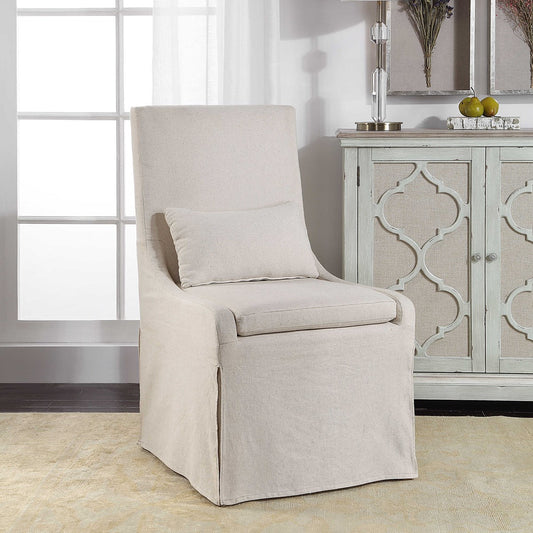 Uttermost -  Coley Armless Chair, Linen