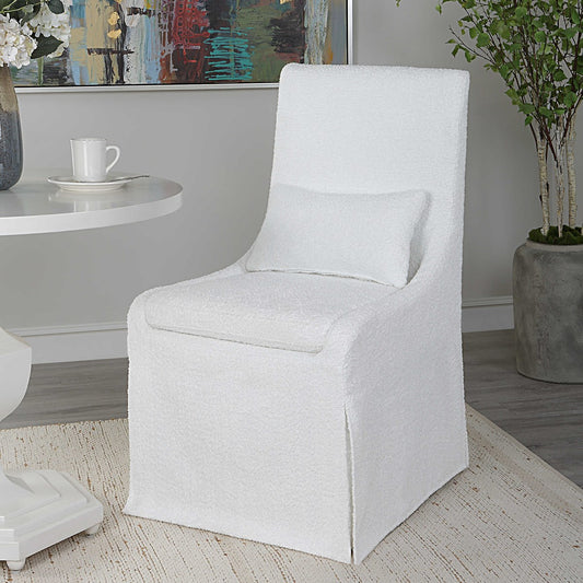 Uttermost -  Coley Armless Chair, White