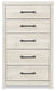 Cambeck Twin Panel Bed with Mirrored Dresser and Chest